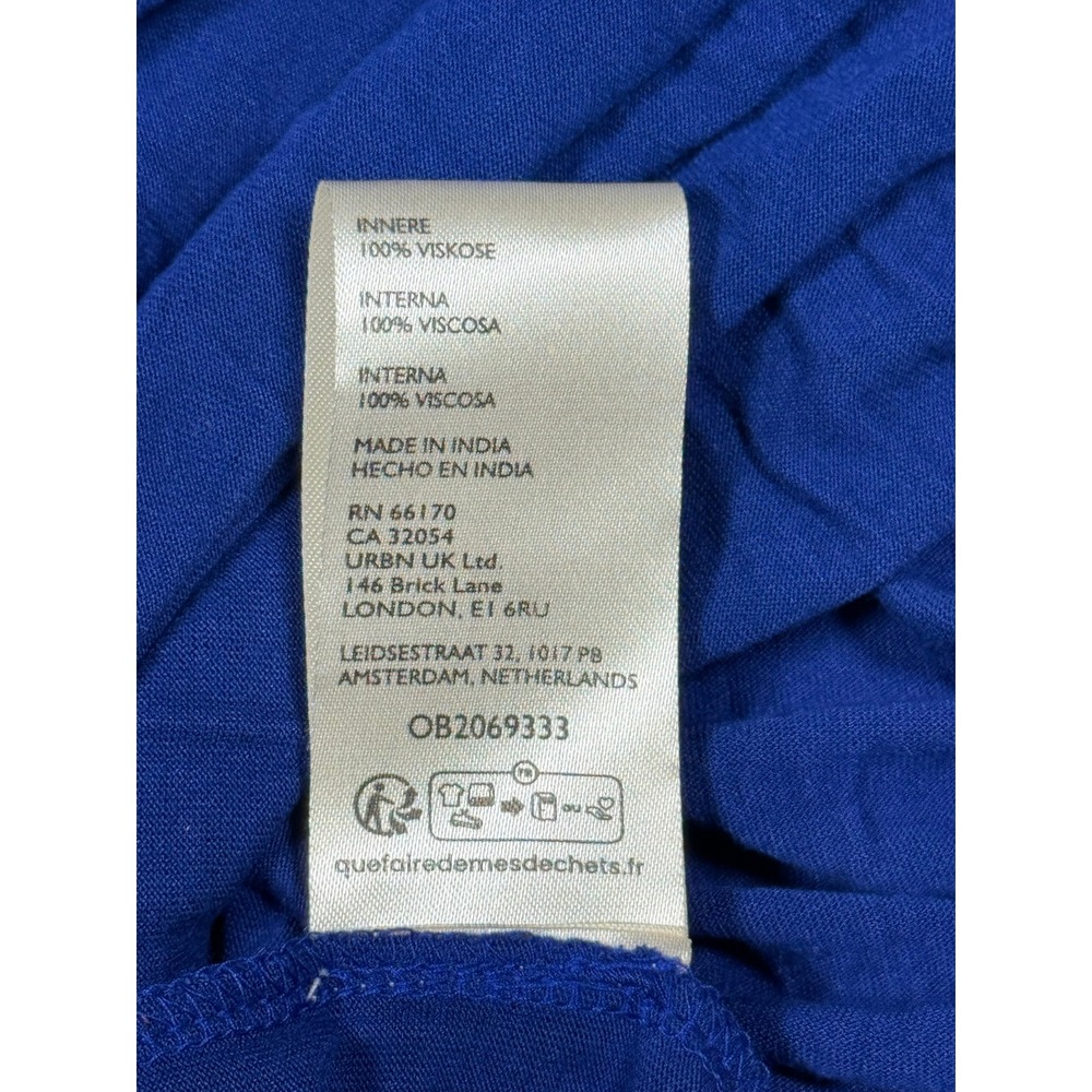 by Anthropologie‎ Blue Slip Dress Midi Spaghetti Strap Size M - Picture 5 of 9